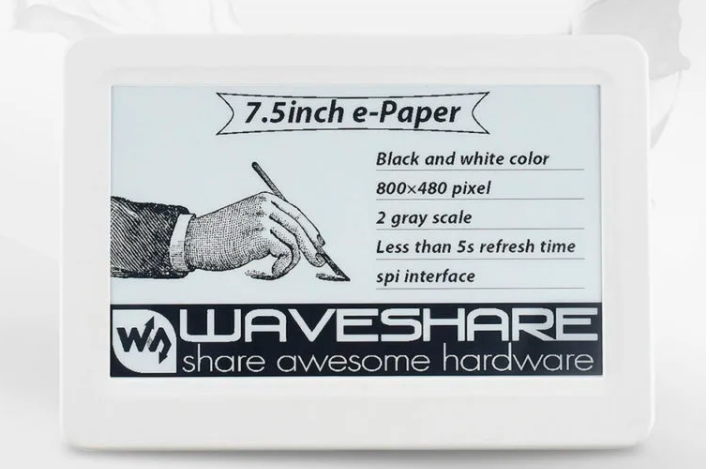 无需电池的显示屏，支持2.13，4.2和7.5英寸