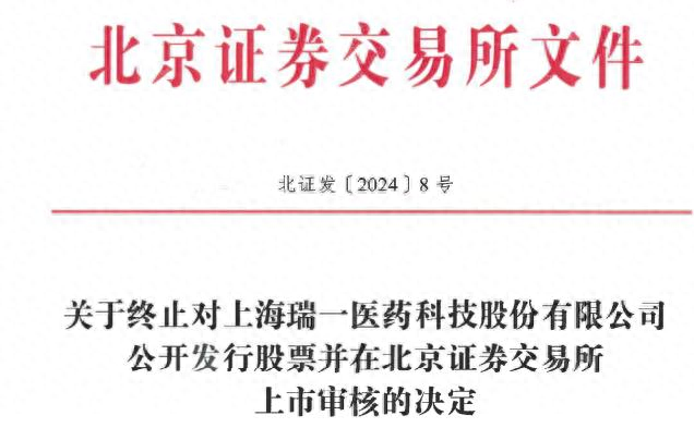 瑞一科技终止北交所IPO 原拟募资4.95亿中信建投保荐
