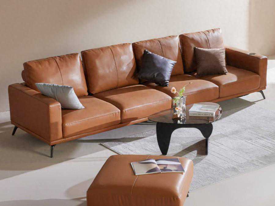 8H Free真皮组合沙发：意式美学融合智能科技，现代家居不二之选